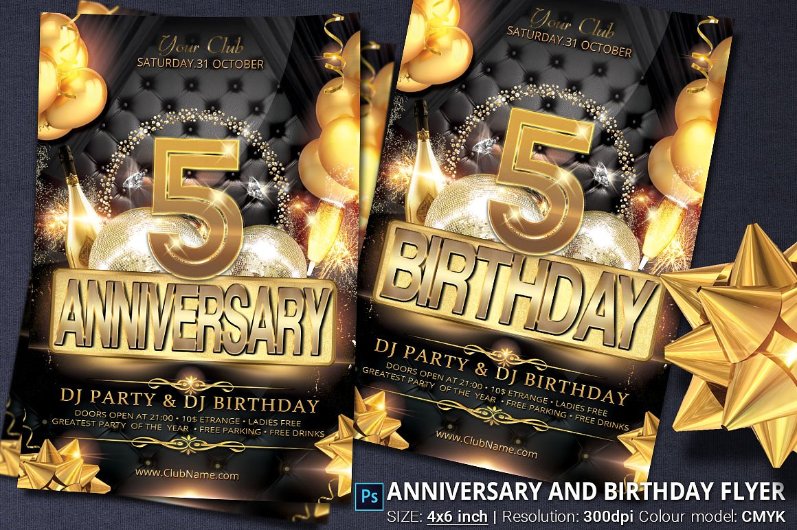 Birthday Anniversary Party Invitation