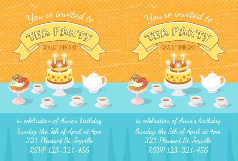 Tea Party Birthday Invitation - 10+ Examples, Format, Pdf | Examples