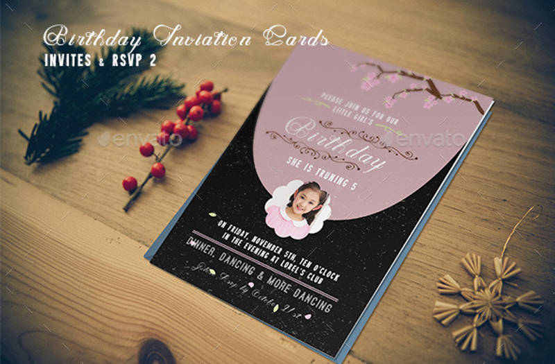 Birthday RSVP Invitation Card