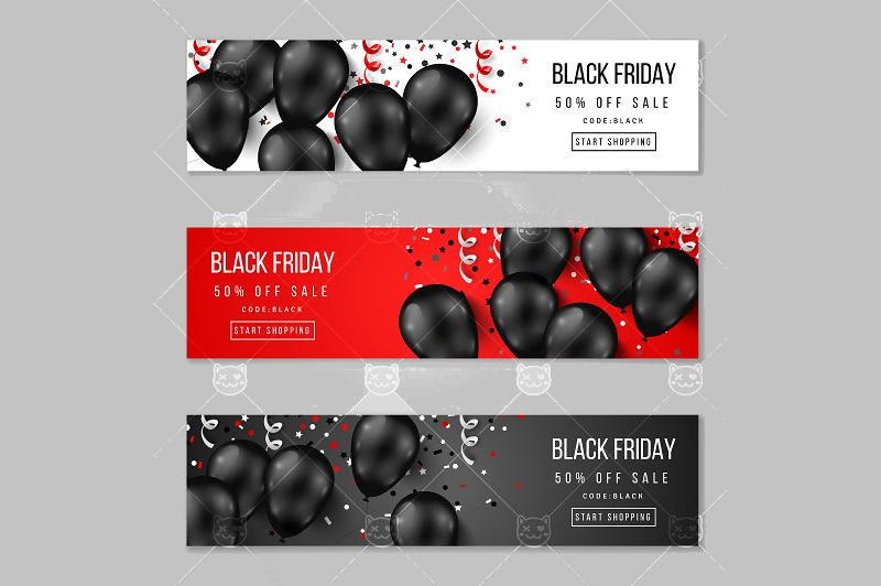 black friday horizontal banners