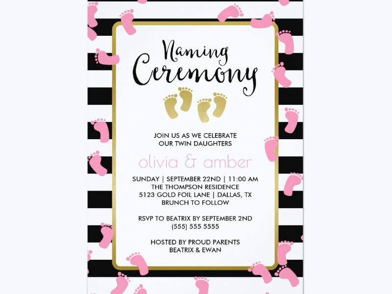 Naming Ceremony Invitation - 15+ Examples, Format, Pdf | Examples