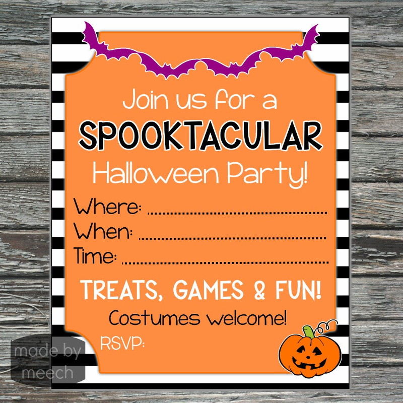 Blank Halloween Party Invitation