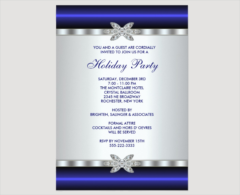 blue event invitation 