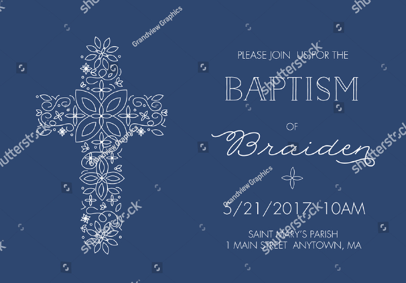 Boy Baptism Invitation