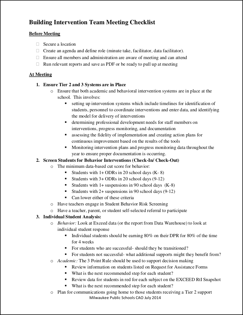 Team Meeting Checklist 13+ Examples, Format, Pdf Examples