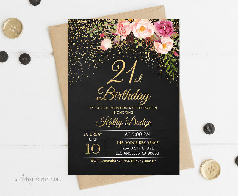 21st Birthday Invitation Card Ideas