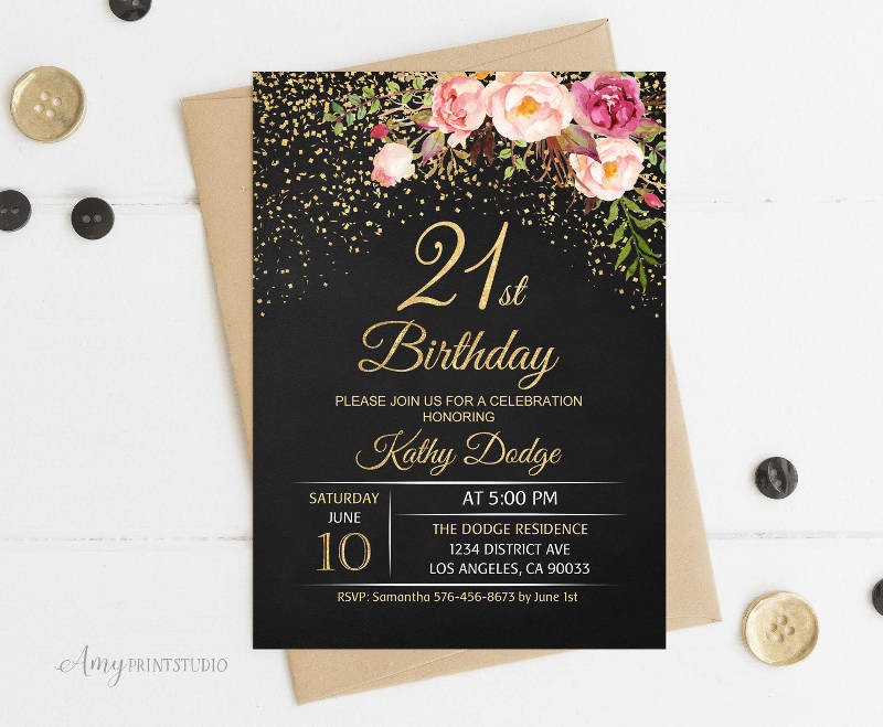 Cool 21st Birthday Invitation 16 Examples Format Pdf Examples