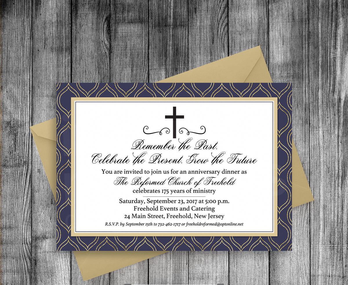 Church Anniversary Invitation Cards