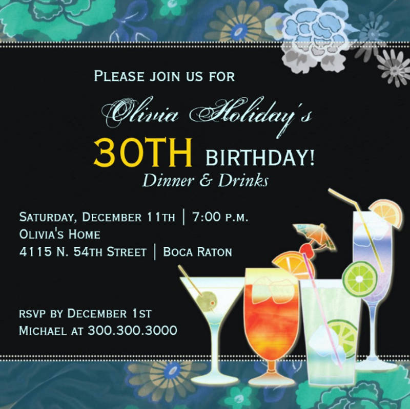 30th Birthday Invitation Card < Best 30th Birthday Party Invite Card