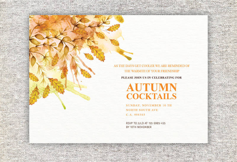 cocktail party invitation card