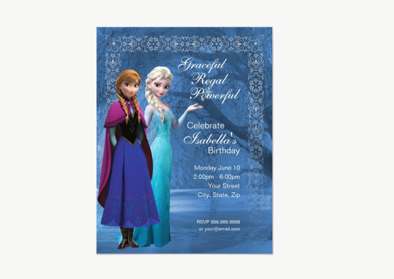 Colorful Frozen Party Invitation