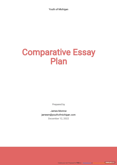 comparative essay plan template
