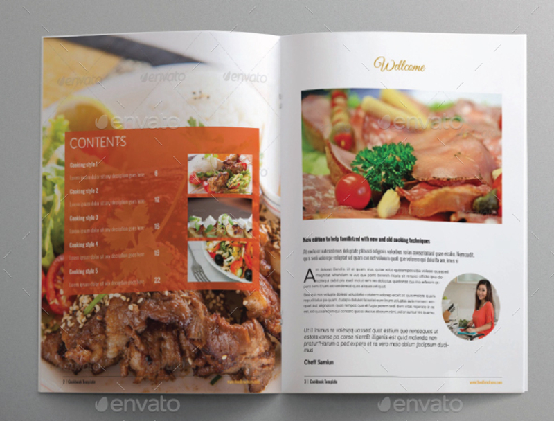 cookbook food brochure template