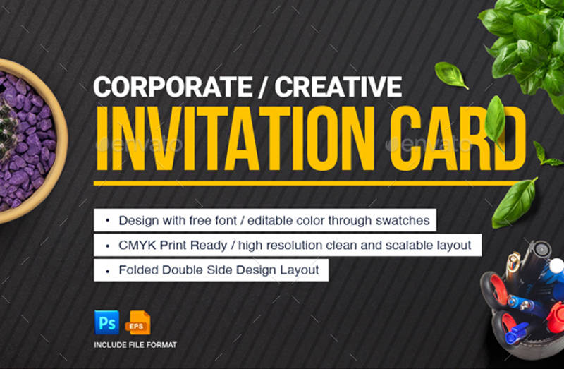 Corporate Invitation Card Design Template