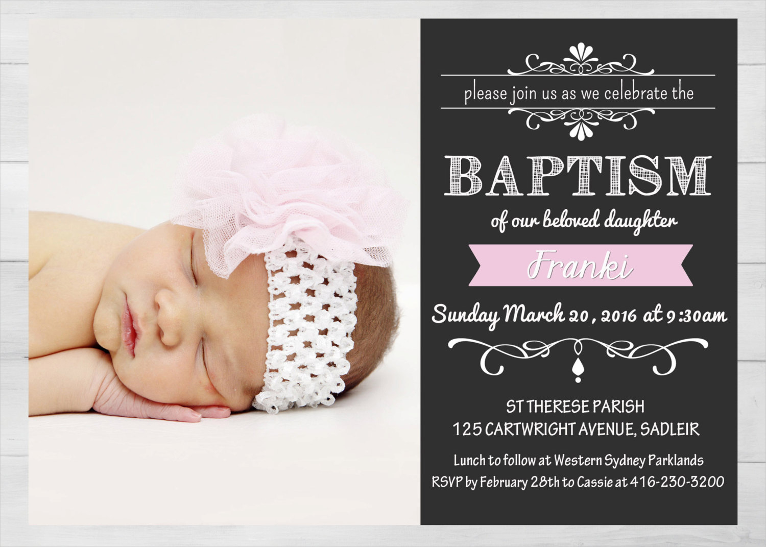 Cute Baptism Invitation