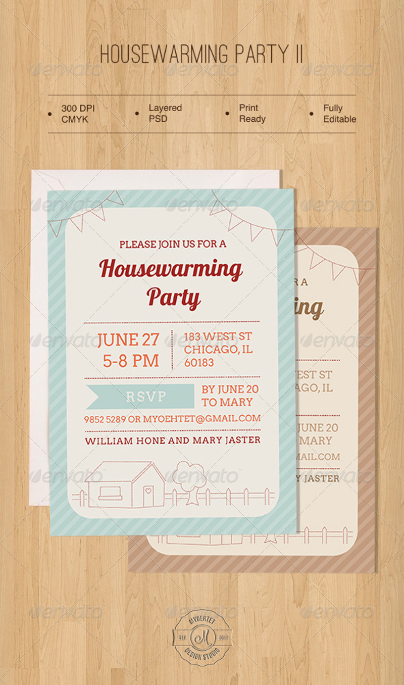 Cute Housewarming Party Invitation