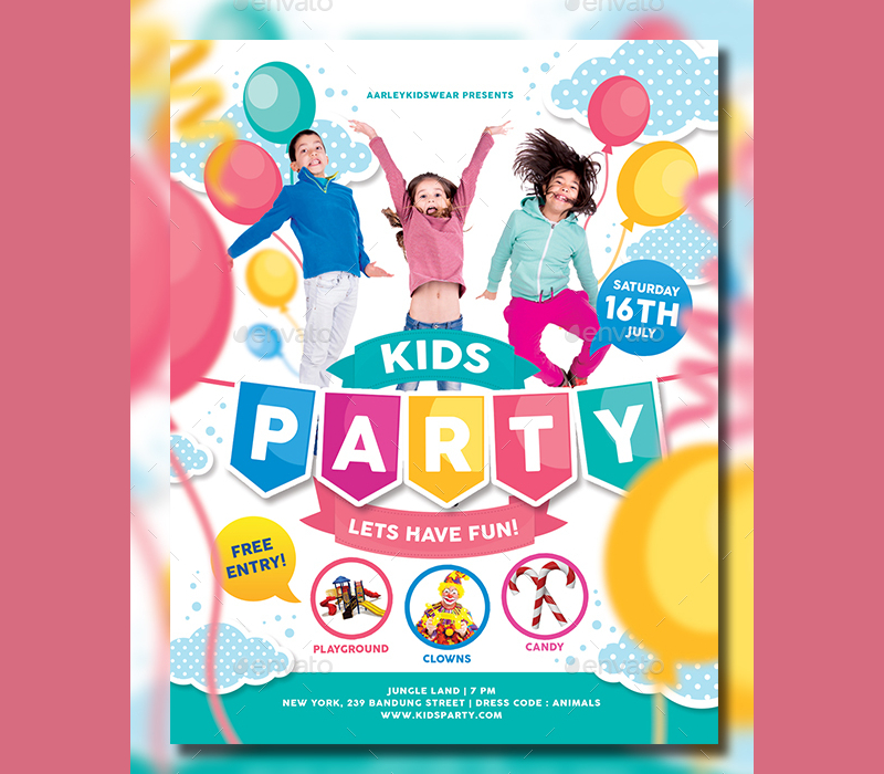 daycare childrens party invitation