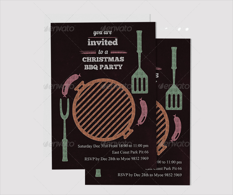 Decorative BBQ Party Invitation