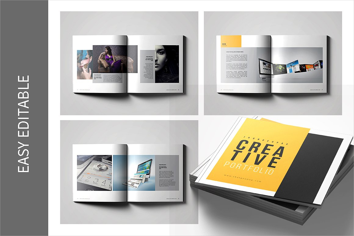 graphic design portfolio template illustrator free download