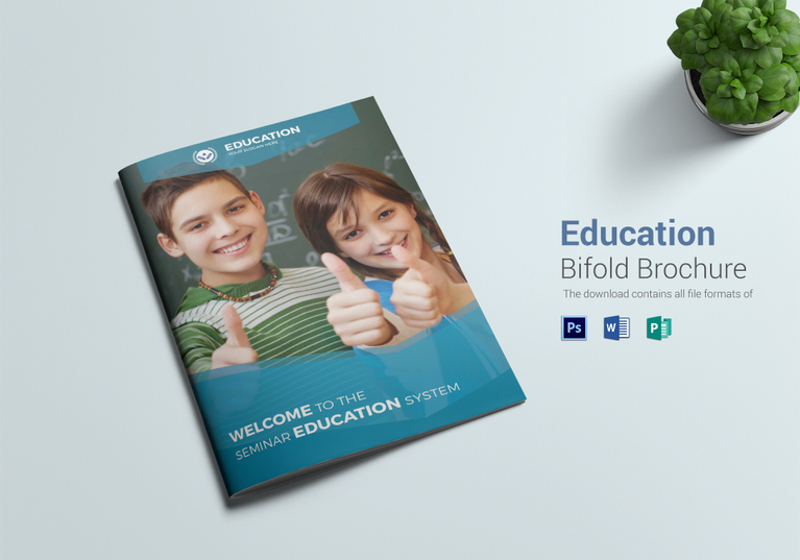 Education Bi Fold Brochure Template