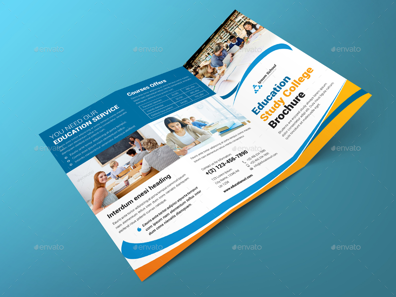 education college trifold brochure