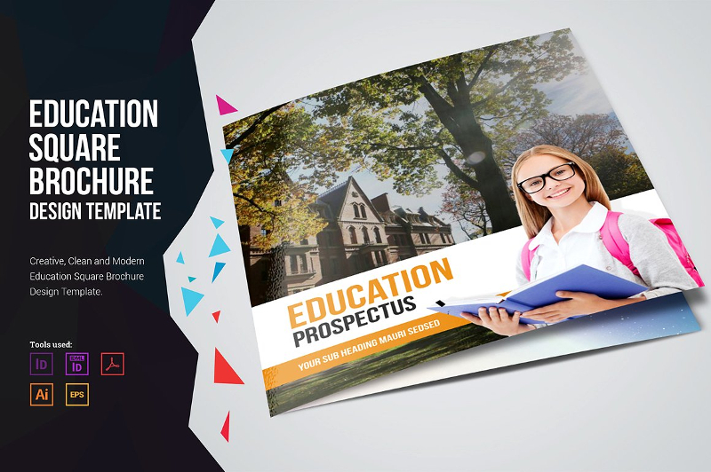 Education Square Trifold Prospectus Brochure
