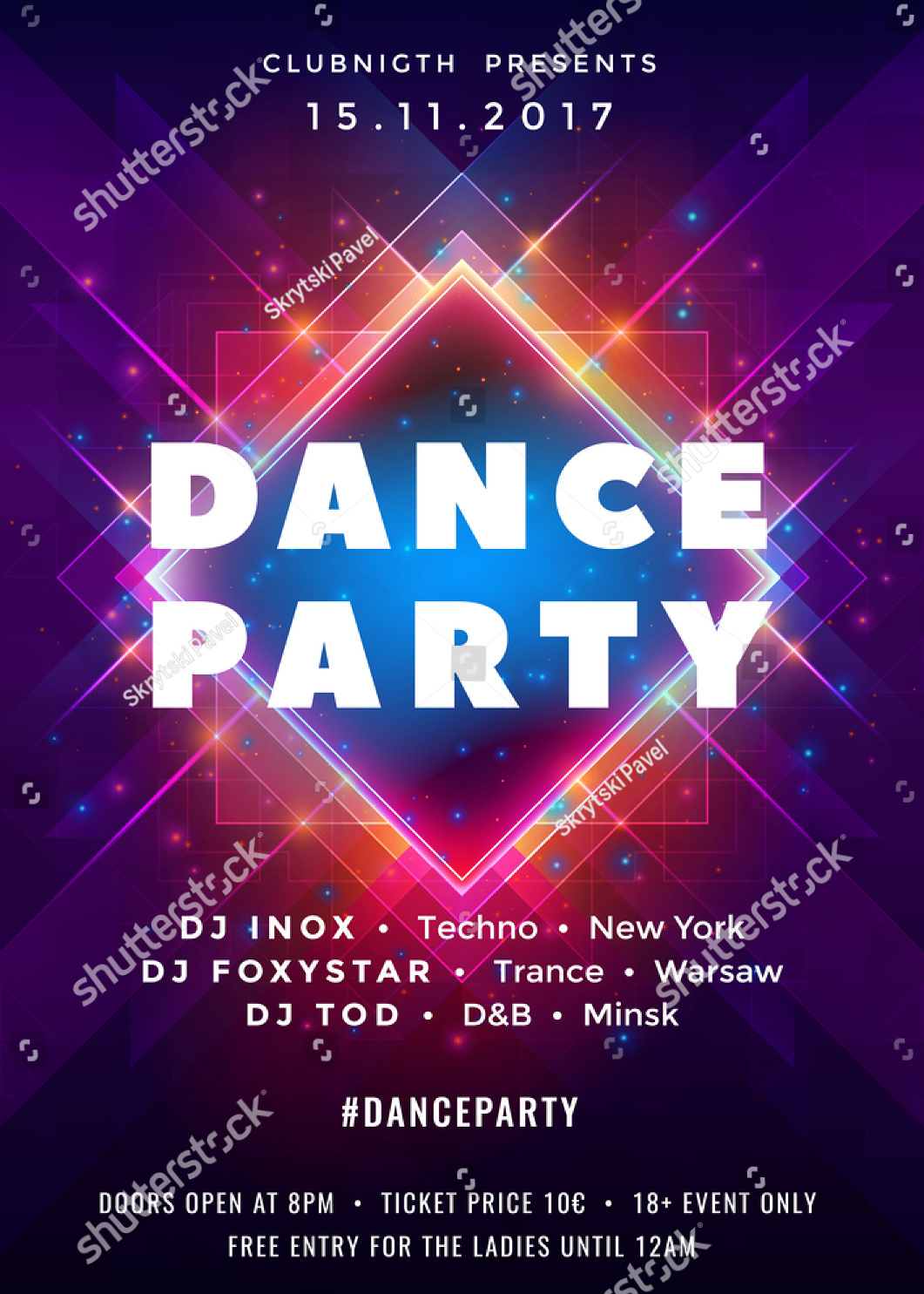 Dance Party Invitation - 15+ Examples, Format, Pdf | Examples