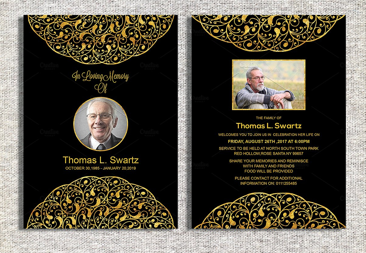 Printable Funeral Invitation 14 Examples Format Pdf Examples