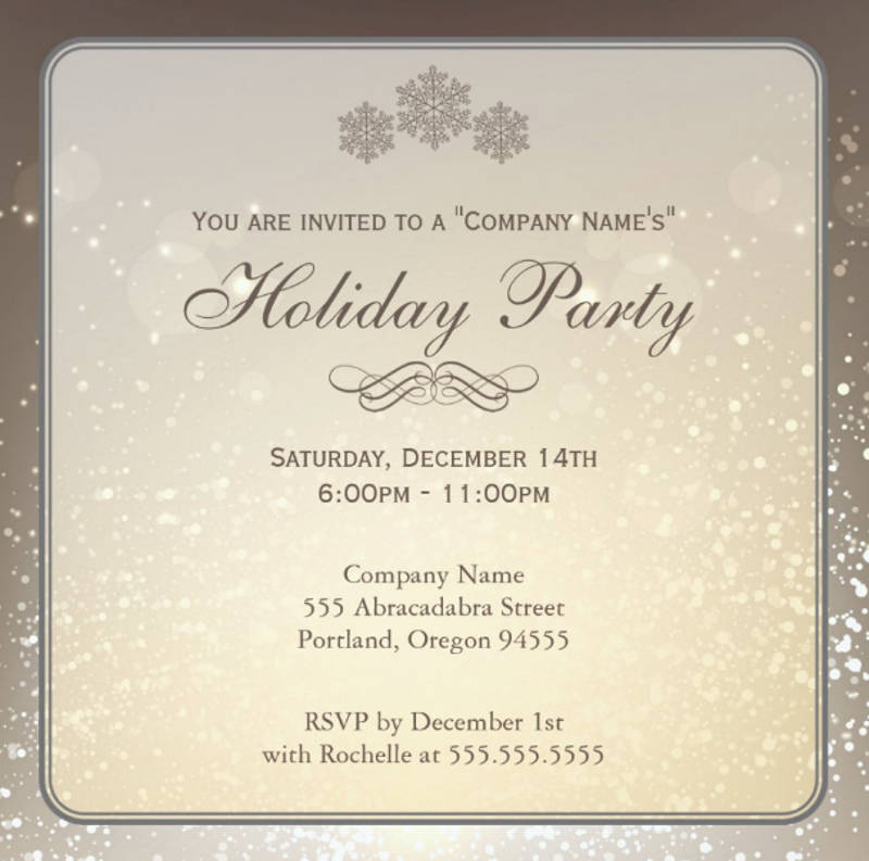 Elegant Holiday Party Company Invitation