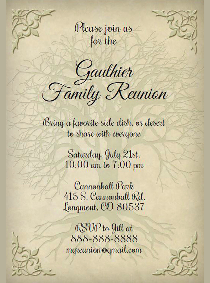 Family Reunion Invitation