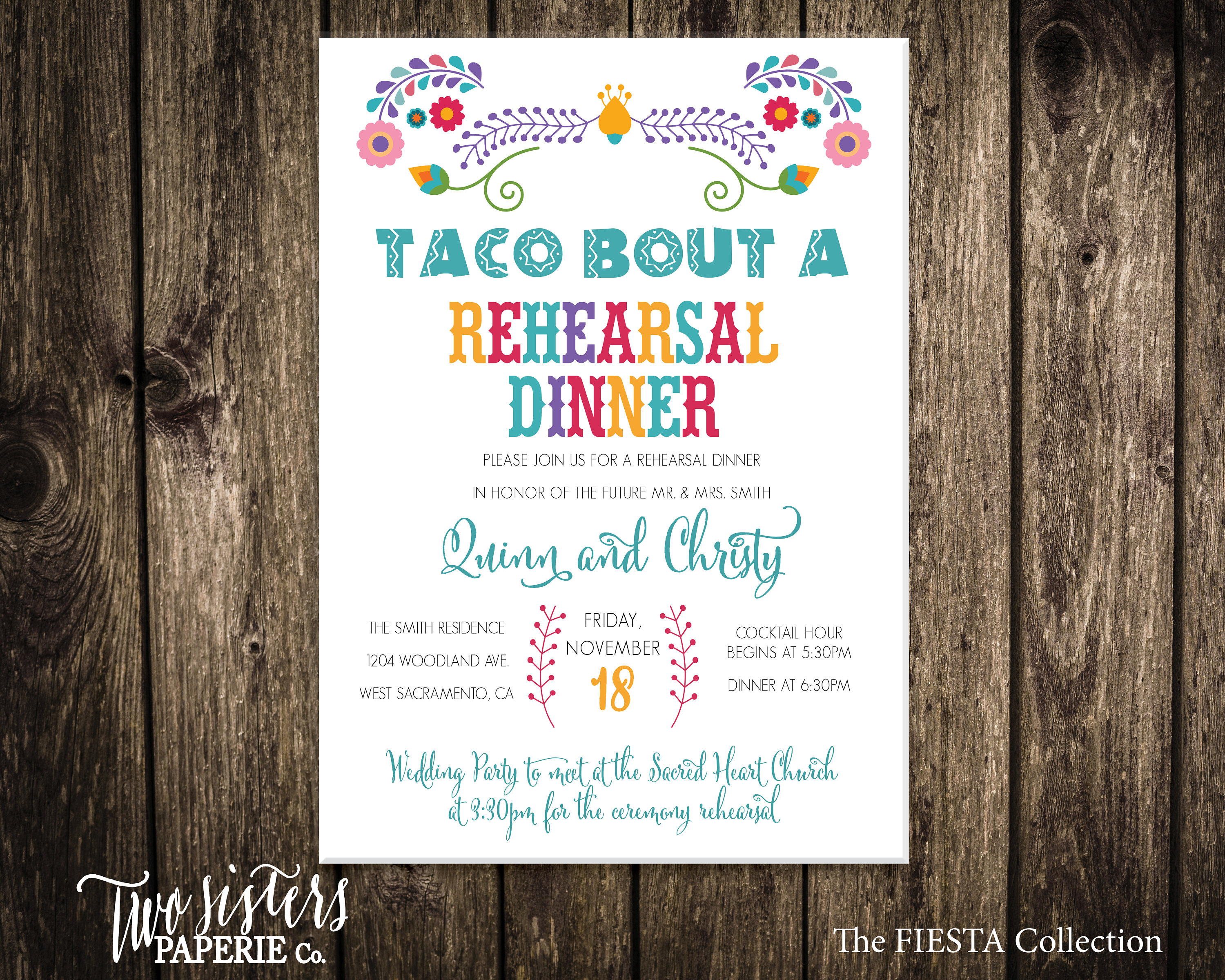 Fiesta Rehearsal Dinner Invitation