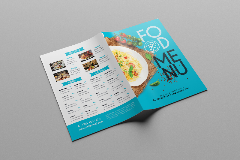 food menu brochure template