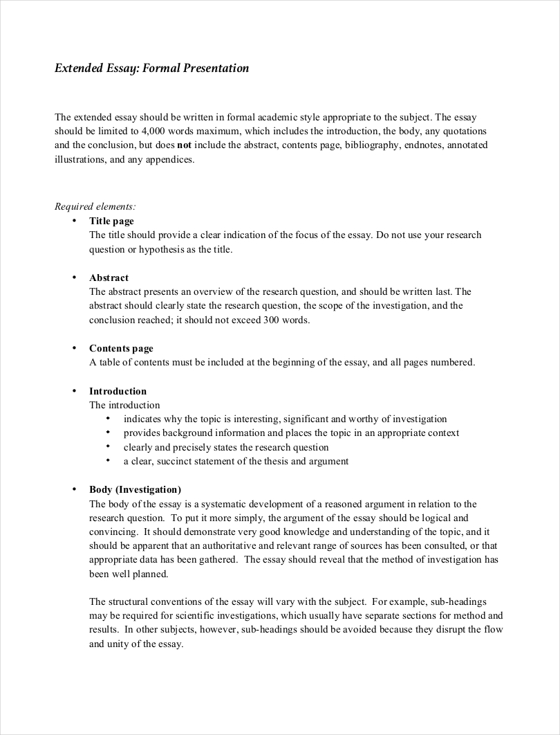 formal essay example and definition