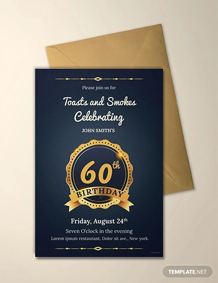 free 60th birthday invitation template