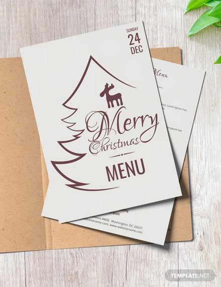 Free Christmas Menu Template