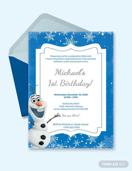 frozen birthday invitation template