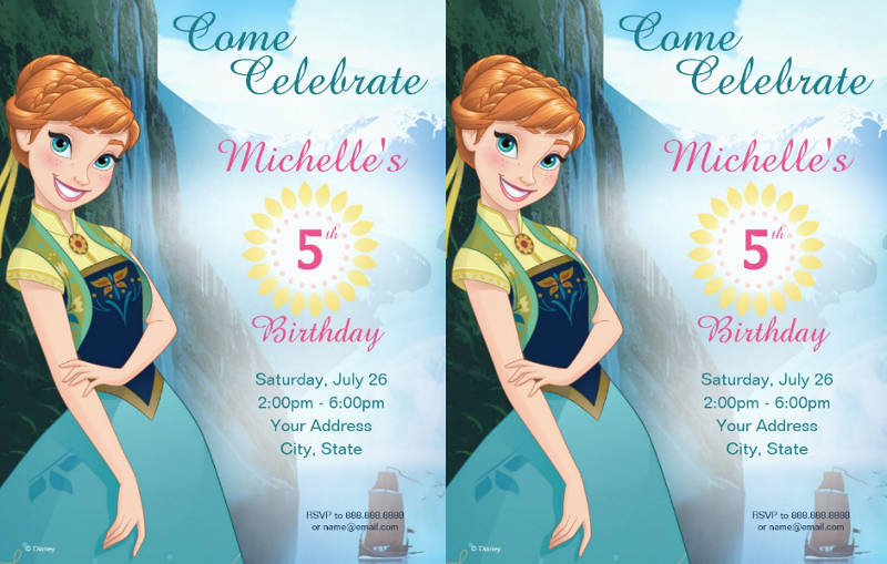 frozen birthday party invitation design
