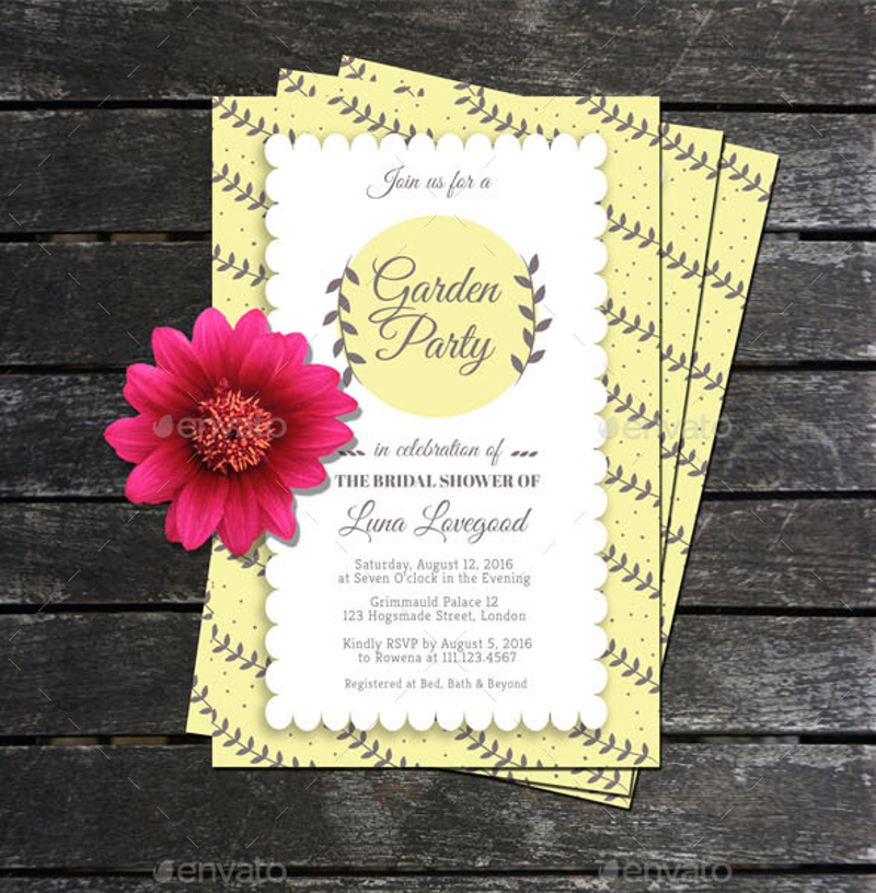 vGarden Party Bridal Shower Invitation