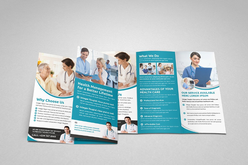 healthcare trifold brochure