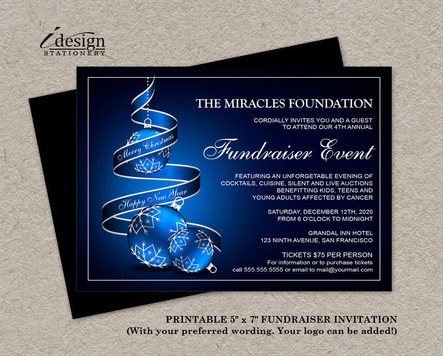 holiday fundraiser invitation