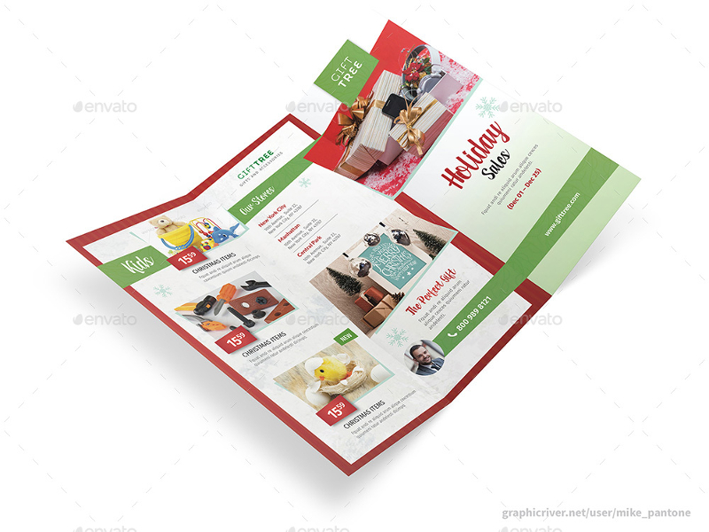 holiday sales trifold brochure
