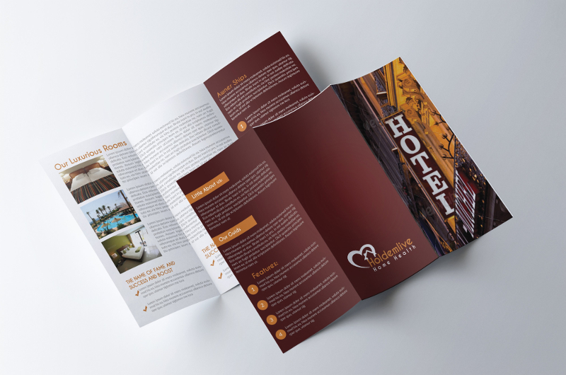 hotel trifold brochure