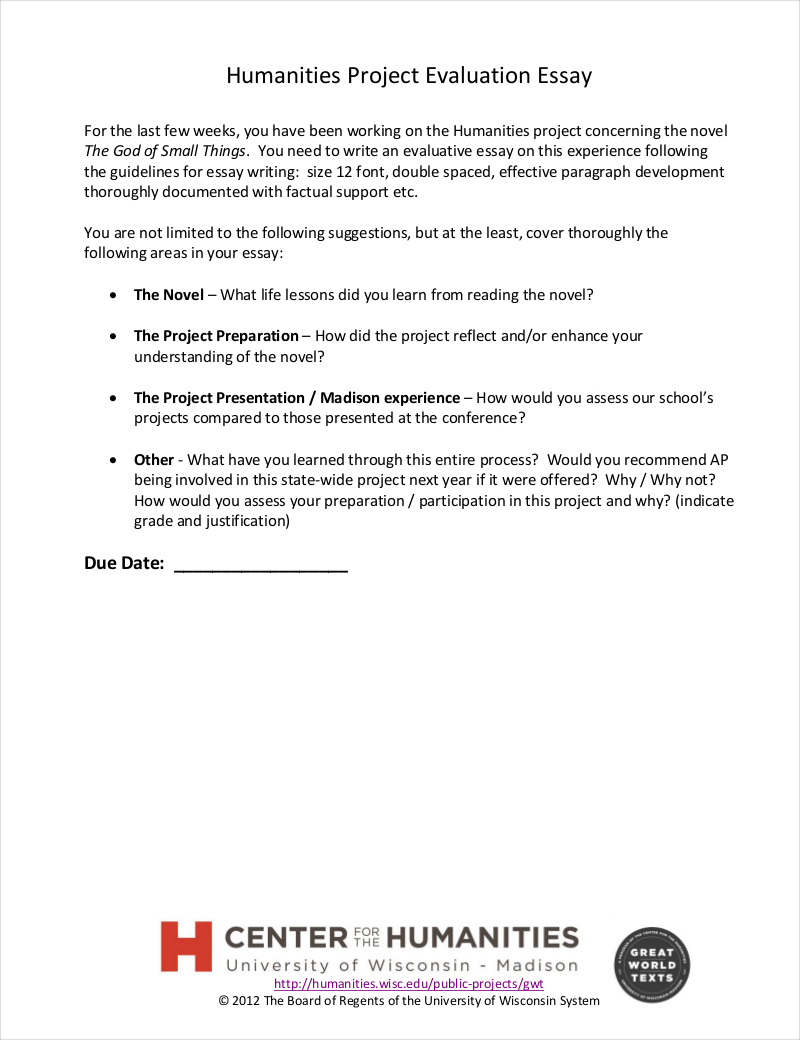 Humanities-Project-Evaluation-Essay2