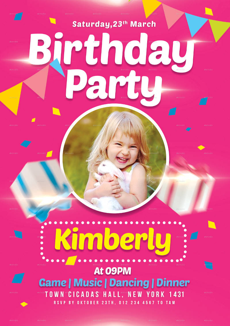kids birthday party invitation2