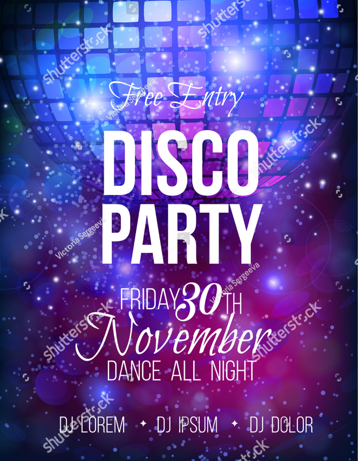 Luxury Disco Party Invitation