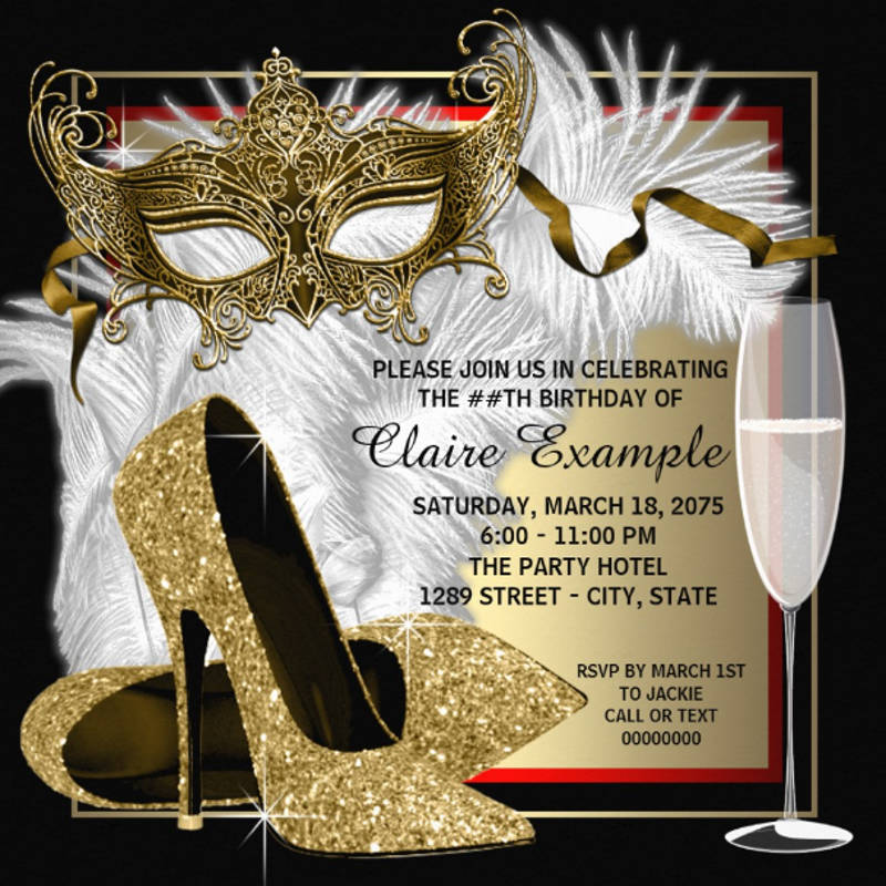 Masquerade Party Invitations Templates