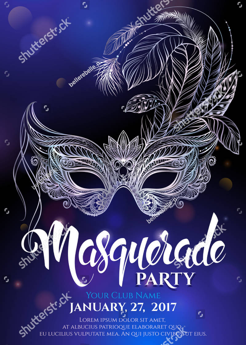 Masquerade Mask Birthday Invitation