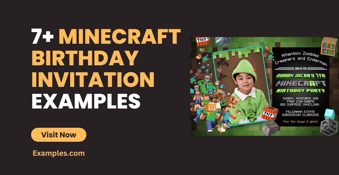 Minecraft Birthday Invitation - 7+ Examples, Format, Pdf