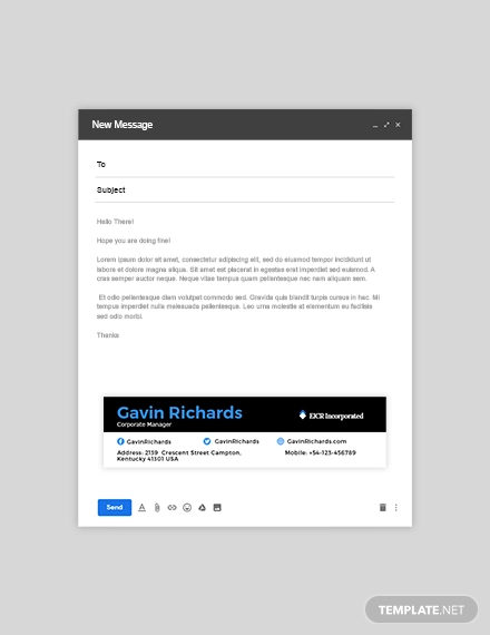 modern corporate email signature template