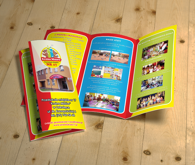 modern kindergarten brochure